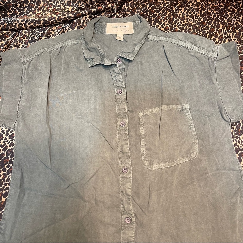 Anthropologie Cloth & Stone Button Up Mini Dress - Picture 8 of 12